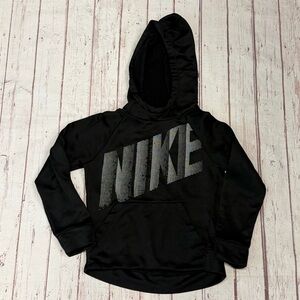 Youth, Black Nike hoodie, long sleeve size 6-7 large athletic  kangaroo pocket